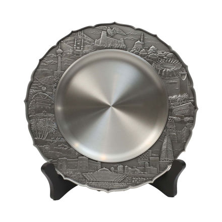 Picture of Saudi Landmark Pewter Plate Medium